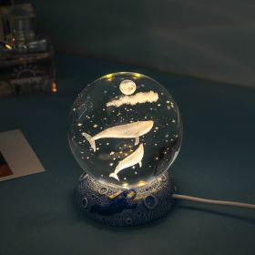 Stars And Seas; Ocean Series Crystal Ball Ornaments; Night Lights; Bedroom Desktop Decorations; Creative Birthday Gifts (Items: Deep Sea Whale)