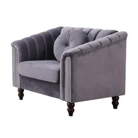 Grey Lint Chair Sofa Set