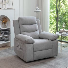 Power Recliner Chair with Adjustable Massage Function, Recliner Chair with
Heating System for Living Room, Light Gray color fabric
