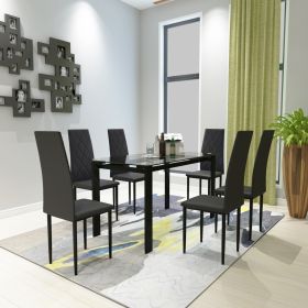 7-piece dining table set; dining table and chair