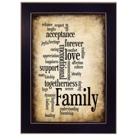 "Family I" By Susan Ball, Printed Wall Art, Ready To Hang Framed Poster, Black Frame