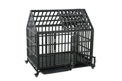Heavy Duty Dog Cage pet Crate with Roof