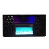 Timeless Black Electric Fireplace with LED Panel, Speakers, and Remote