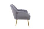 Modern Mid Century Chair velvet Sherpa Armchair for Living Room Bedroom Office Easy Assemble