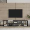 Double L-Shaped TV Stand, Display Shelf , Bookcase for Home Furniture,Black