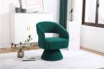 Swivel Accent Chair Armchair, Round Barrel Chair in Fabric for Living Room Bedroom, Green