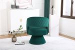 Swivel Accent Chair Armchair, Round Barrel Chair in Fabric for Living Room Bedroom, Green