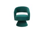 Swivel Accent Chair Armchair, Round Barrel Chair in Fabric for Living Room Bedroom, Green
