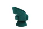 Swivel Accent Chair Armchair, Round Barrel Chair in Fabric for Living Room Bedroom, Green
