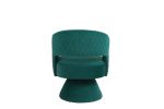 Swivel Accent Chair Armchair, Round Barrel Chair in Fabric for Living Room Bedroom, Green