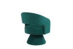 Swivel Accent Chair Armchair, Round Barrel Chair in Fabric for Living Room Bedroom, Green