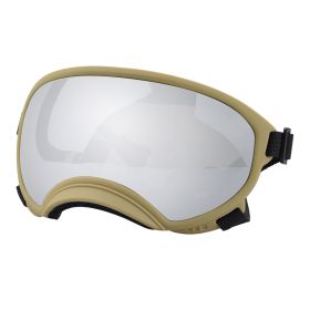 Fashion Personality Dog Skiing Goggles (Option: Khaki framed silver film-M)