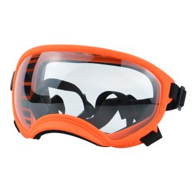 Fashion Personality Dog Skiing Goggles (Option: Orange framed transparent-M)