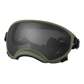 Fashion Personality Dog Skiing Goggles (Option: Army green framed gray film-M)