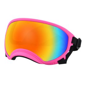 Fashion Personality Dog Skiing Goggles (Option: Pink framed red film-M)