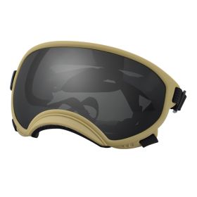 Fashion Personality Dog Skiing Goggles (Option: Khaki framed gray film-M)