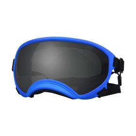 Fashion Personality Dog Skiing Goggles (Option: Blue framed gray film-M)