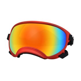 Fashion Personality Dog Skiing Goggles (Option: Red framed Red film-M)