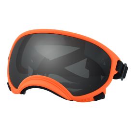 Fashion Personality Dog Skiing Goggles (Option: Orange framed gray film-M)