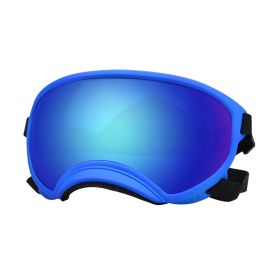 Fashion Personality Dog Skiing Goggles (Option: Blue framed Blue film-M)