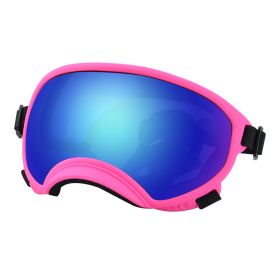 Fashion Personality Dog Skiing Goggles (Option: Pink framed blue film-M)