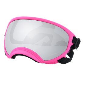 Fashion Personality Dog Skiing Goggles (Option: Pink framed silver film-L)