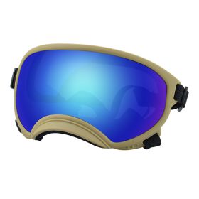 Fashion Personality Dog Skiing Goggles (Option: Khaki framed Blue film-L)