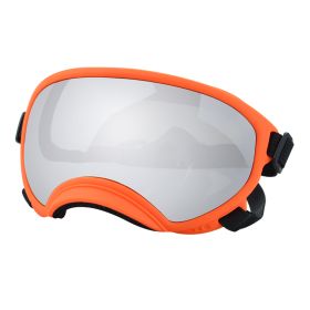 Fashion Personality Dog Skiing Goggles (Option: Orange framed silver film-L)