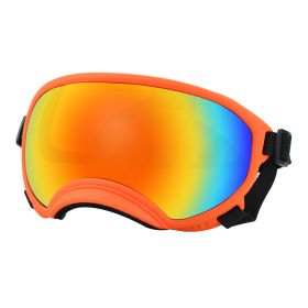 Fashion Personality Dog Skiing Goggles (Option: Orange framed red film-L)
