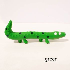 Pet Latex Lizard Bite-resistant Molar Dog Toy (Color: Green)