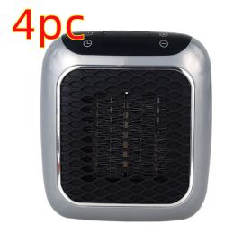 Mini Fan Heater Wall-mounted Dormitory Warm Artifact (Option: Gray-American Standard-4PCS)