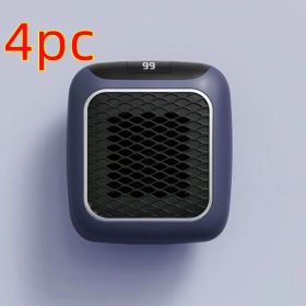 Mini Fan Heater Wall-mounted Dormitory Warm Artifact (Option: Blue-American Standard-4PCS)