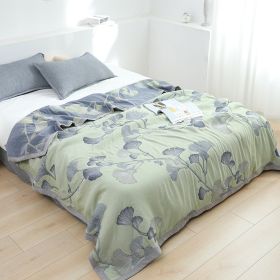 Eight Layers Cotton Gauze Towelling Quilt Cotton Air Conditioning Cover Blanket (Option: Green-150cmx200cm)