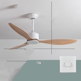New Scandinavian Industrial Ceiling Fans Without Lights (Option: 42inch white wood grai)