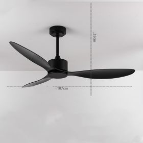 New Scandinavian Industrial Ceiling Fans Without Lights (Option: 42inch black)