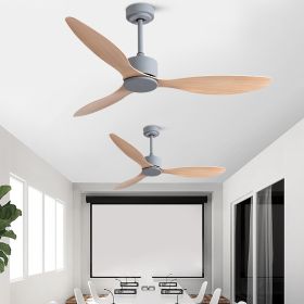 New Scandinavian Industrial Ceiling Fans Without Lights (Option: 42inch gray wood grain)
