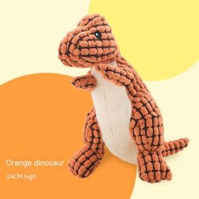 Dog Sounding Toy Bite-resistant Molar Pet Training Item (Option: Orange Dinosaur-Sounding)