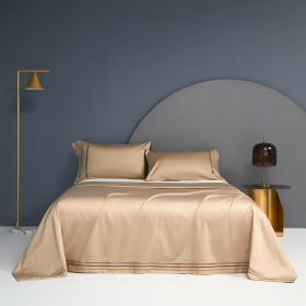 Cotton Single Bed Sheet Pillowcase Three Piece Set (Option: Color4-48x74x2)