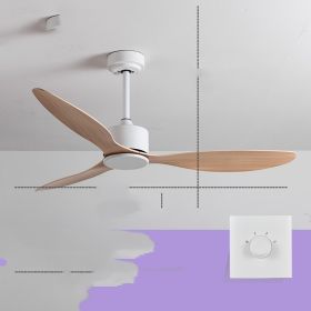New Scandinavian Industrial Ceiling Fans Without Lights (Option: 52inch white wood grain)