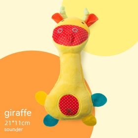 Dog Sounding Toy Bite-resistant Molar Pet Training Item (Option: Yellow Giraffe-Sounding)
