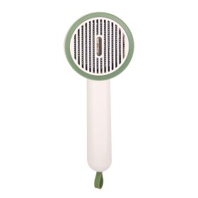 Pet Germicidal Sterilizing Comb Usb Rechargeable Cat Dog Automatic Hair Removal Brush Floating Beauty Comb Grooming Tool (Color: White)