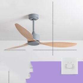 New Scandinavian Industrial Ceiling Fans Without Lights (Option: 52inch gray wood grain)