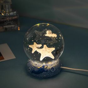 Stars And Seas; Ocean Series Crystal Ball Ornaments; Night Lights; Bedroom Desktop Decorations; Creative Birthday Gifts (Items: Cute Starfish)