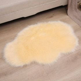 1pc, Fluffy Cloud Plush Rug - Soft Faux Fur Bedroom Decoration, Machine Washable, Funny Doormat, Nursery Decor, Throw Rugs for Home Decor (Color: Light Yellow)
