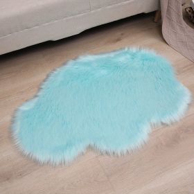 1pc, Fluffy Cloud Plush Rug - Soft Faux Fur Bedroom Decoration, Machine Washable, Funny Doormat, Nursery Decor, Throw Rugs for Home Decor (Color: Light Blue)