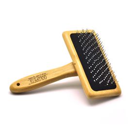 Goldpets Bamboo And Wood Air Cushion Needle Comb Long Hair Cat And Dog Open Knot Wooden Needle Comb Pet Beauty Slicker Brush (Option: Yes-M)