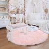Round Rug for Bedroom, Fluffy Round Circle Rug for Kids Room