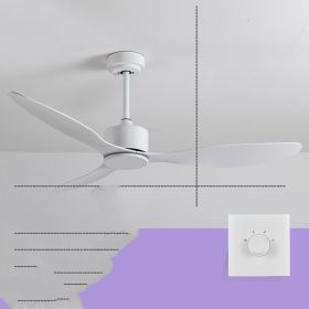 New Scandinavian Industrial Ceiling Fans Without Lights (Option: 52inch white)