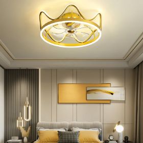 Creative One Invisible Electric Fan Chandelier (Option: Gold-Remote control)