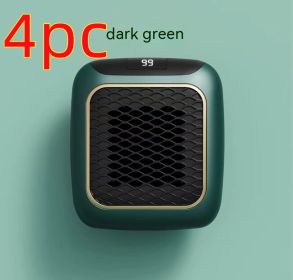 Mini Fan Heater Wall-mounted Dormitory Warm Artifact (Option: Green-European Standard-4PCS)